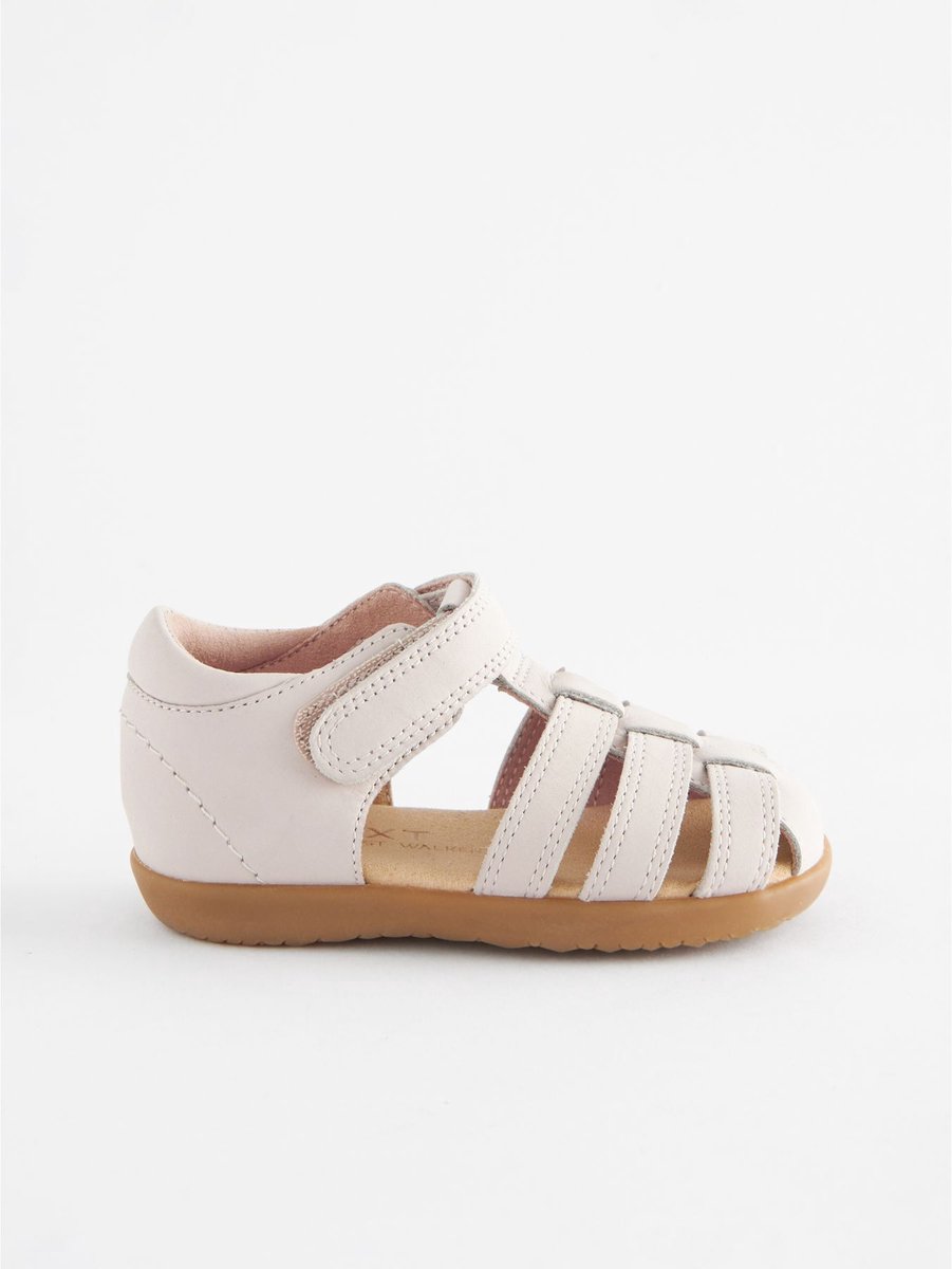 Next - Jongens - Baby's eerste loopschoentjes van leer met klittenbandsluiting - Naturel