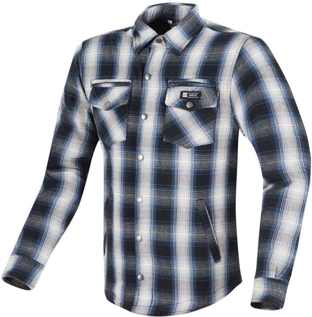 Merlin Madison Dames Blauw Creme Motorshirt - Jas