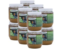 Famiflora vogelpindakaas meelwormen 12x 350GR - Pindakaas voor vogels - Met meelwormen voor extra aantrekkingskracht en voedingswaarde - Geschikt voor alle tuinvogels zodat iedereen mee kan genieten