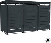 4gardenz® Slimline Kliko Containerombouw 3 Afvalbakken - Antraciet