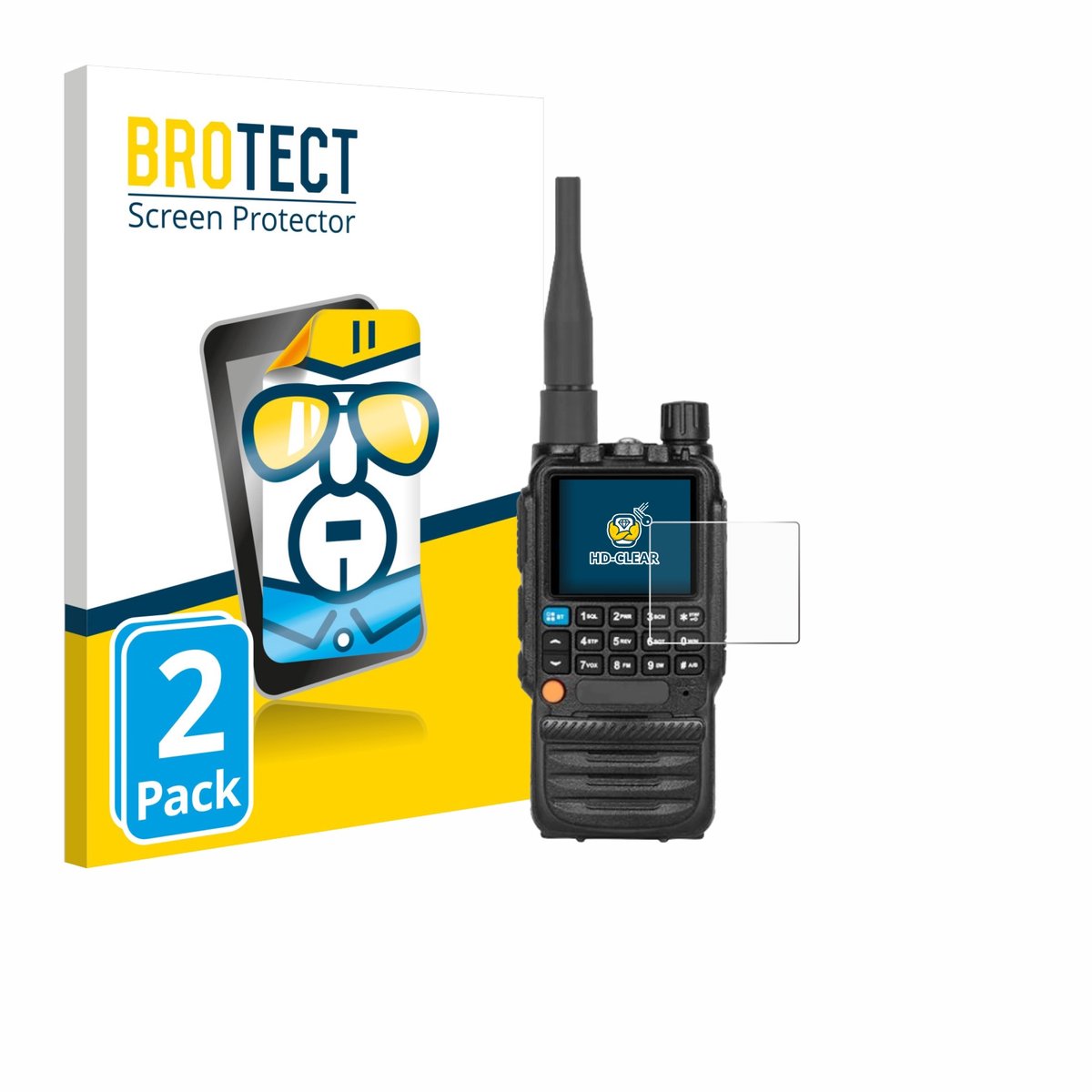 BROTECT - Screenprotector voor Tidradio TD-H3 - Folie Beschermfolie transparant 2 Stuks