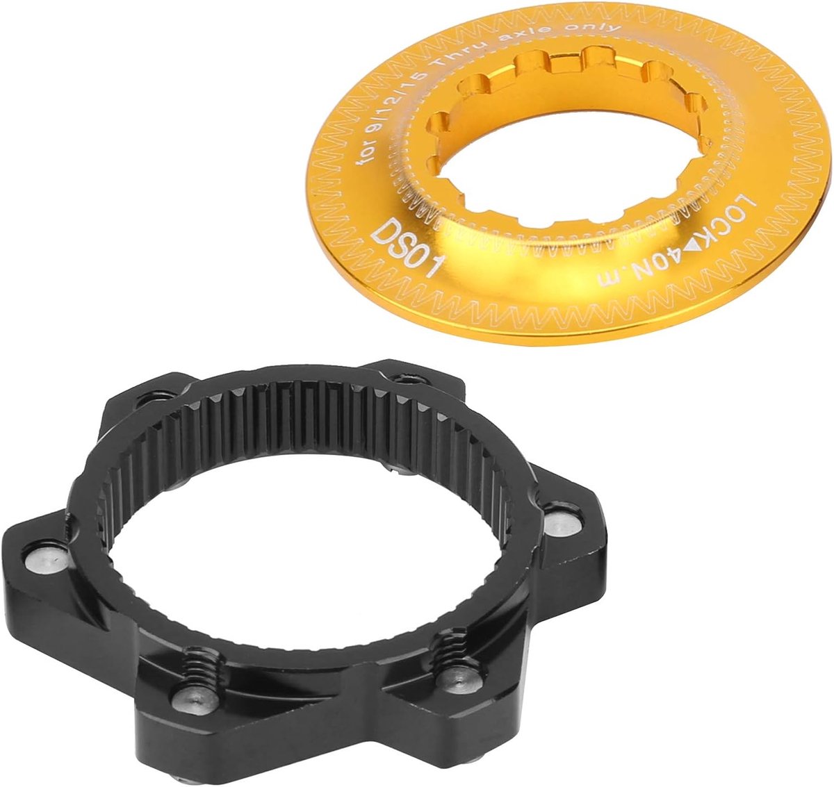 Remklauw Adapter - Schijfrem Conversie - Fiets Onderhoud - CNC Geanodiseerd - 52x18mm - Zwart Goud