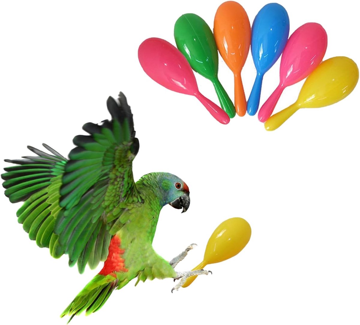 Vogel Speelgoed - Zand Hamer Rammelaar - Vogel Educatie - Duidelijk Geluid - 7 cm - Willekeurig