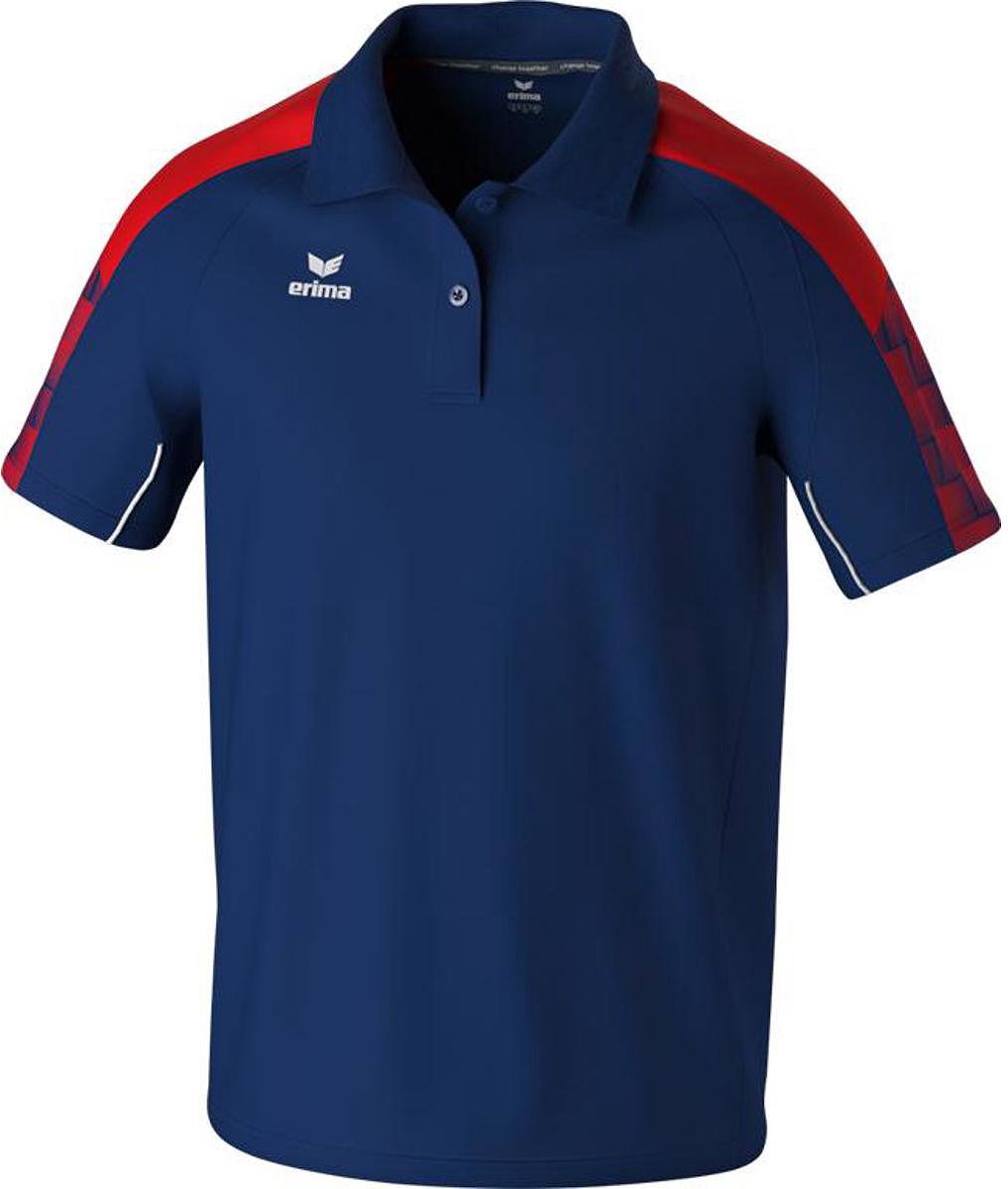 Erima Evo Star Polo Heren - Marine / Rood | Maat: XL