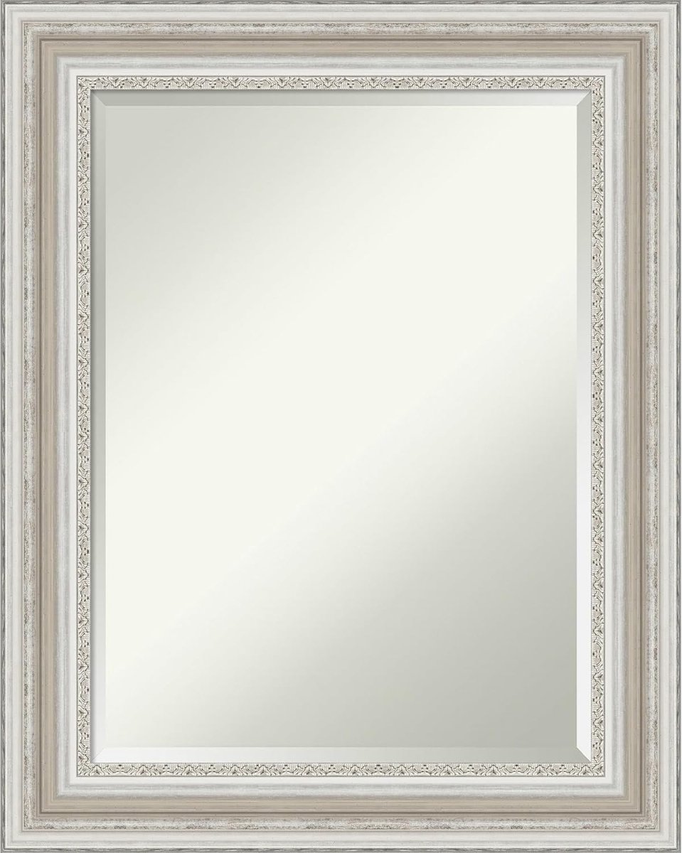 Badkamer Spiegel - Wandspiegel Slaapkamer - Make-up Zicht - Geschuind Glas - 75 x 60 cm - Zilver