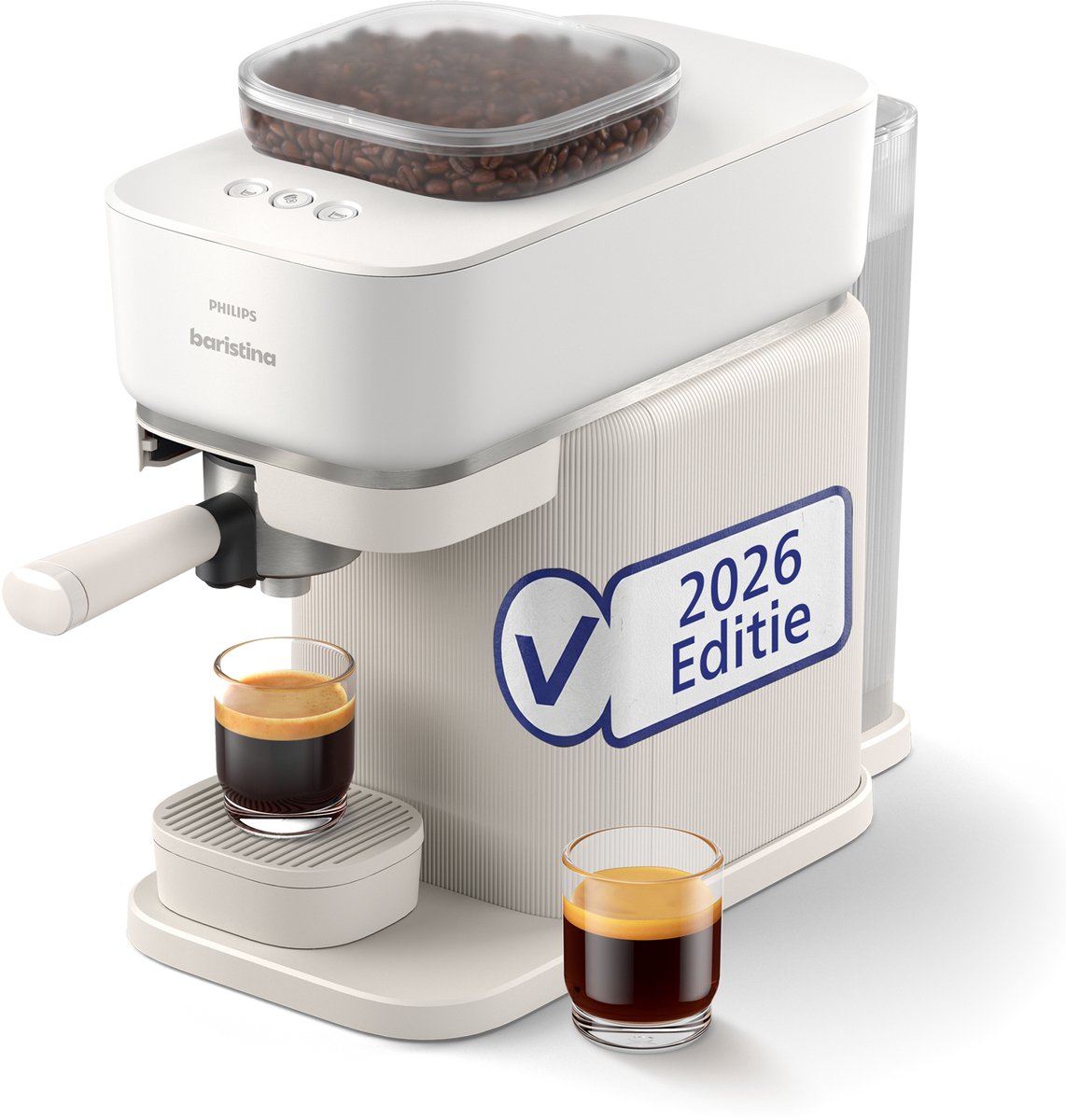 Philips BAR305/00 Baristina - Semi-Automatische Espressomachine - Pistonmachine - Koffiemachine met Bonen - Wit — afbeelding 2
