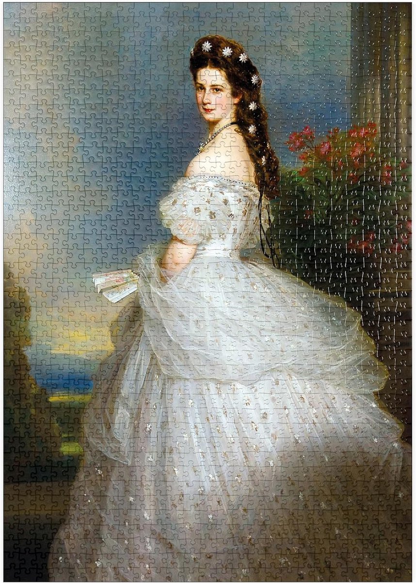 Legpuzzel Keizerin Sisi - Portret Puzzel - Ontspanning Thuis - 1000 Stukjes - 68 x 48 cm - Kleurrijk