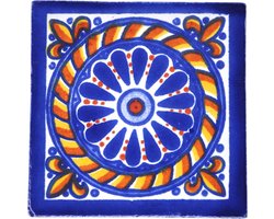 Keramische tegel - Mexicaanse tegel - Decoratief gebruik - Bloemenpatroon - 105 cm
