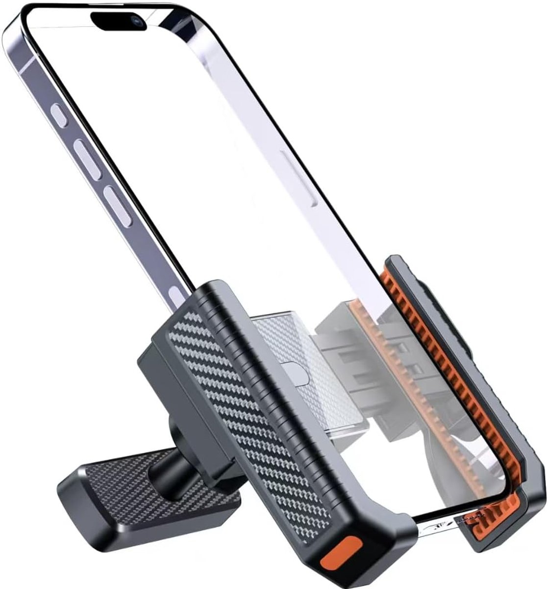 Telefoonhouder - Magnetisch Bevestiging - Fitness Training - 360 Graden Draaibaar - 9.4 x 8.5 cm - Zwart Oranje