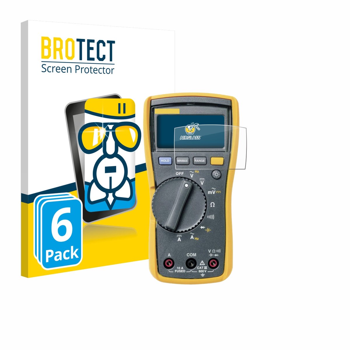 Screenprotector 6 Stuks voor Fluke MultiMeter 113 Beschermglas transparant