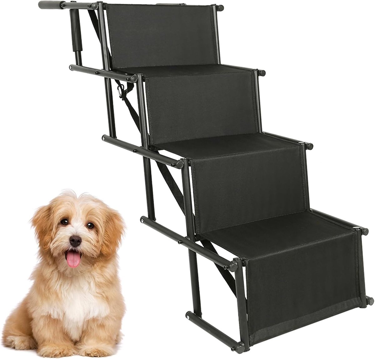 Hondenhelling Auto - Honden trap - Veilig Instappen - Inklapbaar & Stabiel - Tot 70kg - Zwart