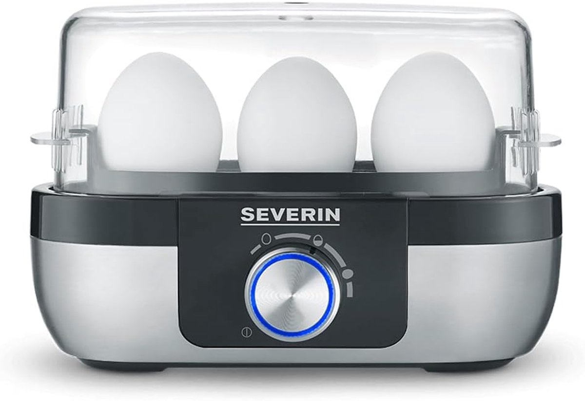 Eierkoker Eierbereider Perfecte Eieren Koken Elektronische Gaartijdbewaking 3 Eieren Capaciteit RVS Zwart