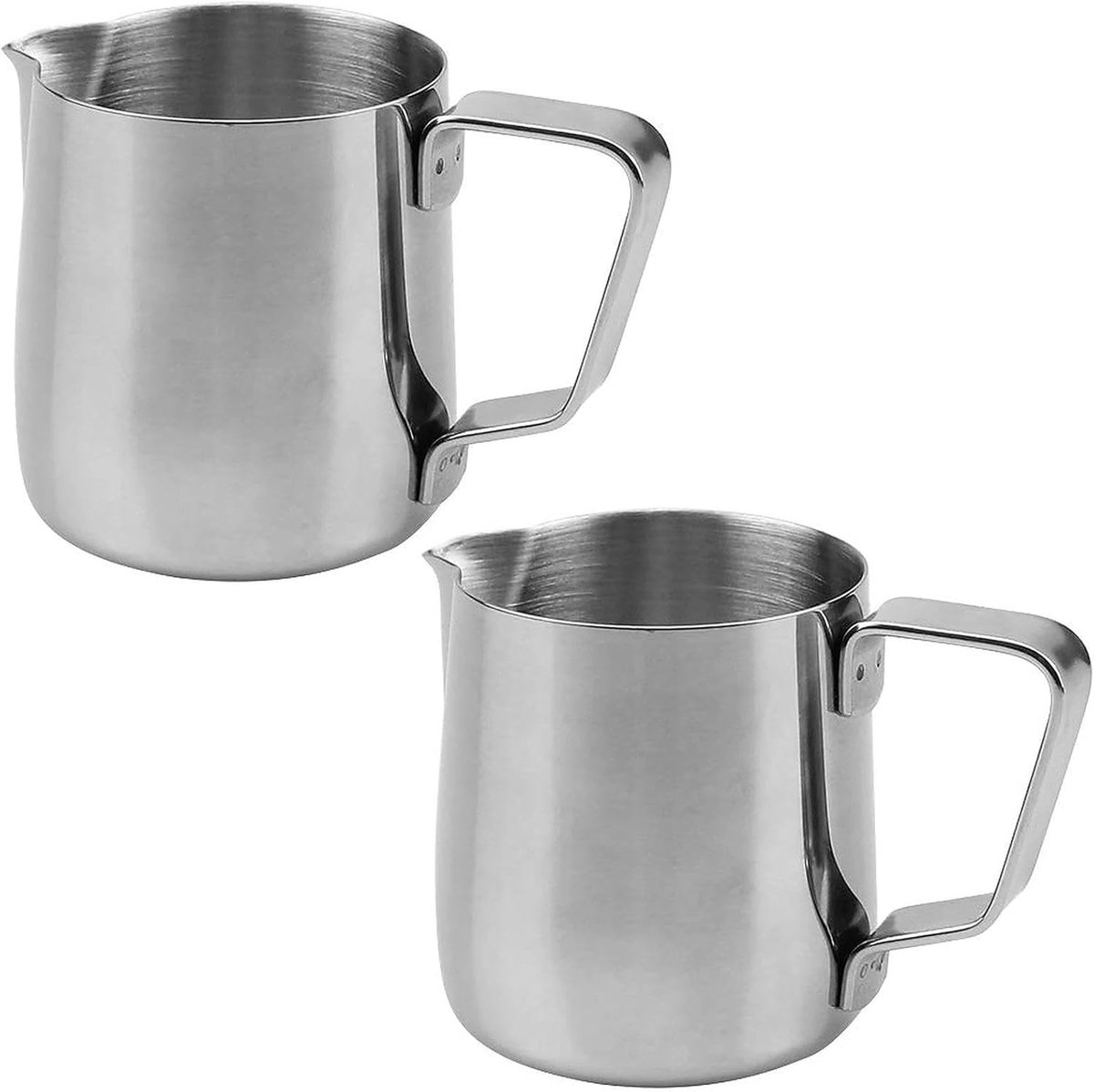 Stalen Melkkan - voor Latte Kunst - 2 Stuks - 150ml