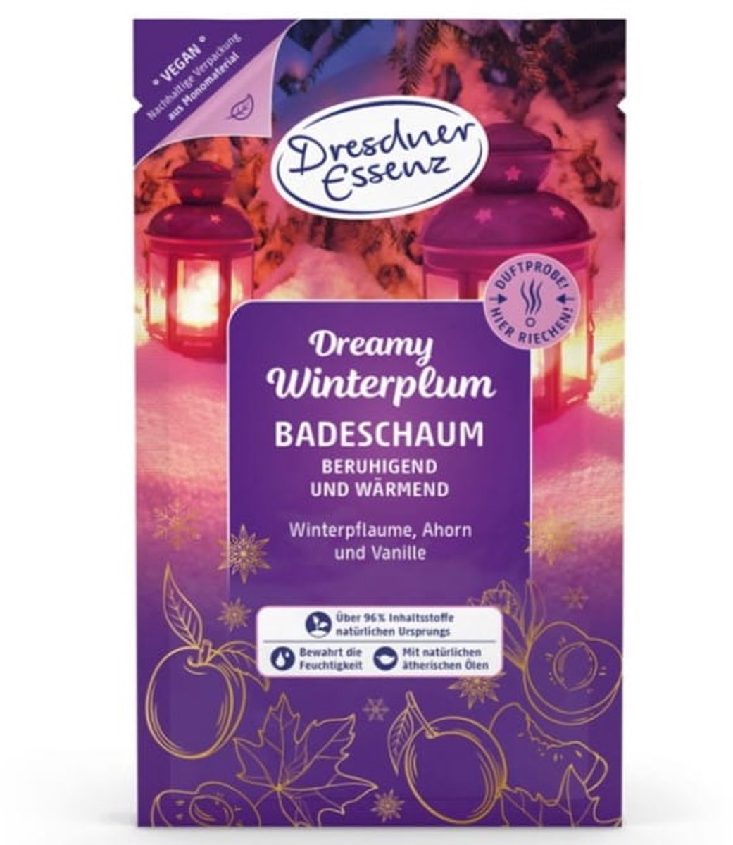 Dresdner Essenz - Winterpruim Badzout - Kalmerend - Natuurlijk - Aroma-Verrijkt