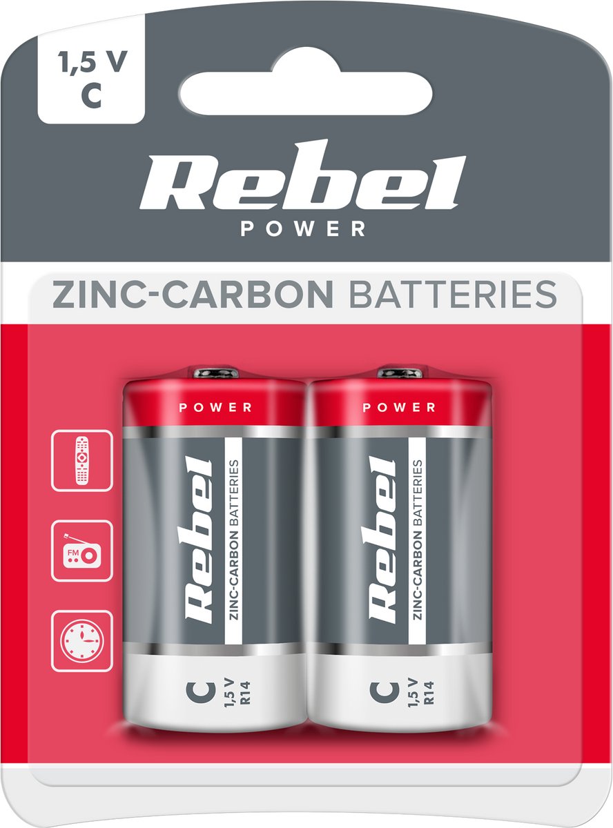 Rebel Greencell Serie - Batterij C - Zinkkoolstof