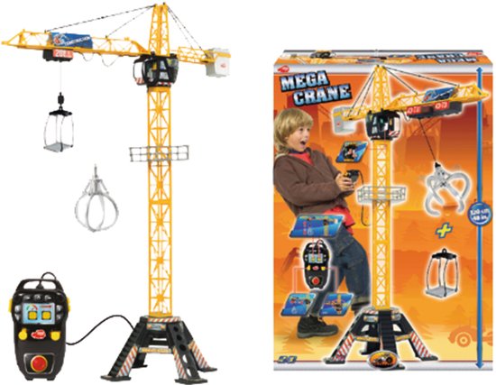 Dickie Toys - Giant Constructie Kraan 120 cm - Speelgoedvoertuig