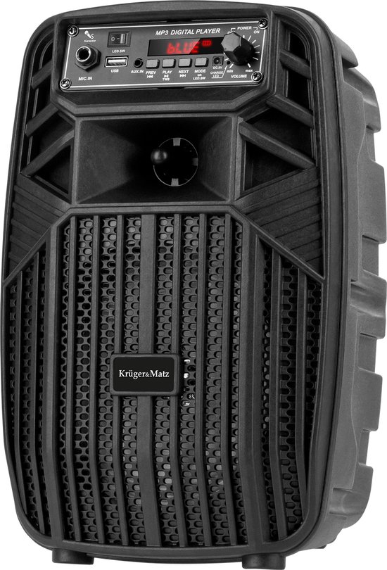 Draagbare Bluetooth speaker 10W Krüger&Matz Music Box Mini, AUX, USB, TWS, compact, zwart