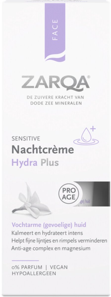 Zarqa Nachtcrème Hydra Plus Sensitive 50ml