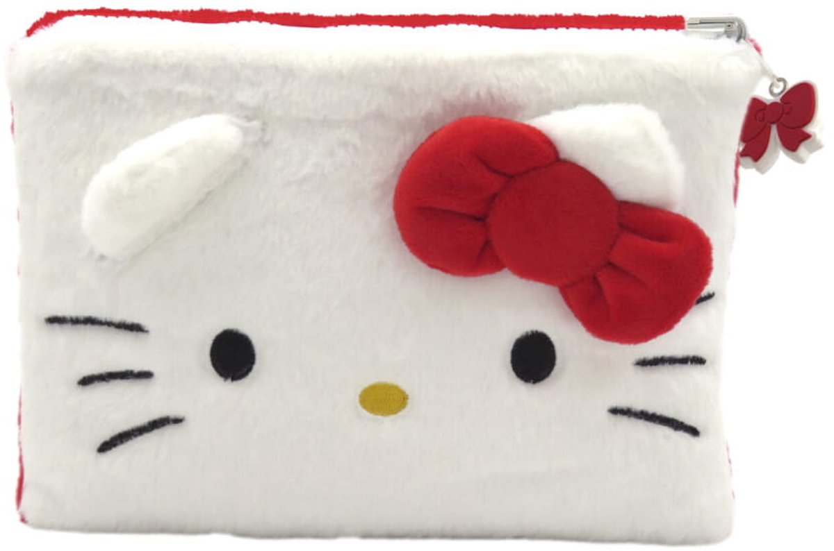 Cyp Brands Hello Kitty - Dubbelzijdige Kosmetische Tas - Hello Kitty en Kuromi - Bontachtig Materiaal