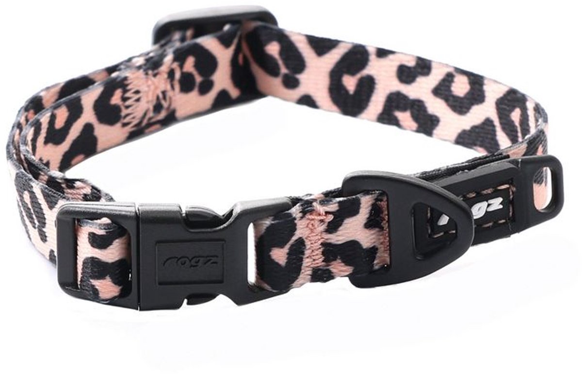 Rogz Fusion Halsband Leopard Pink - Hondenhalsband - M