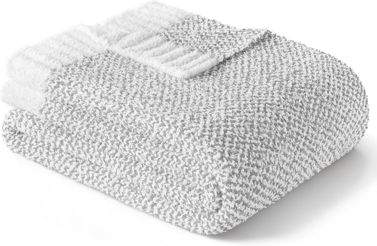 Zachte Gebreide Fleece Plaid Deken Microvezel - Warm en Lichtgewicht voor Sofa en Bed