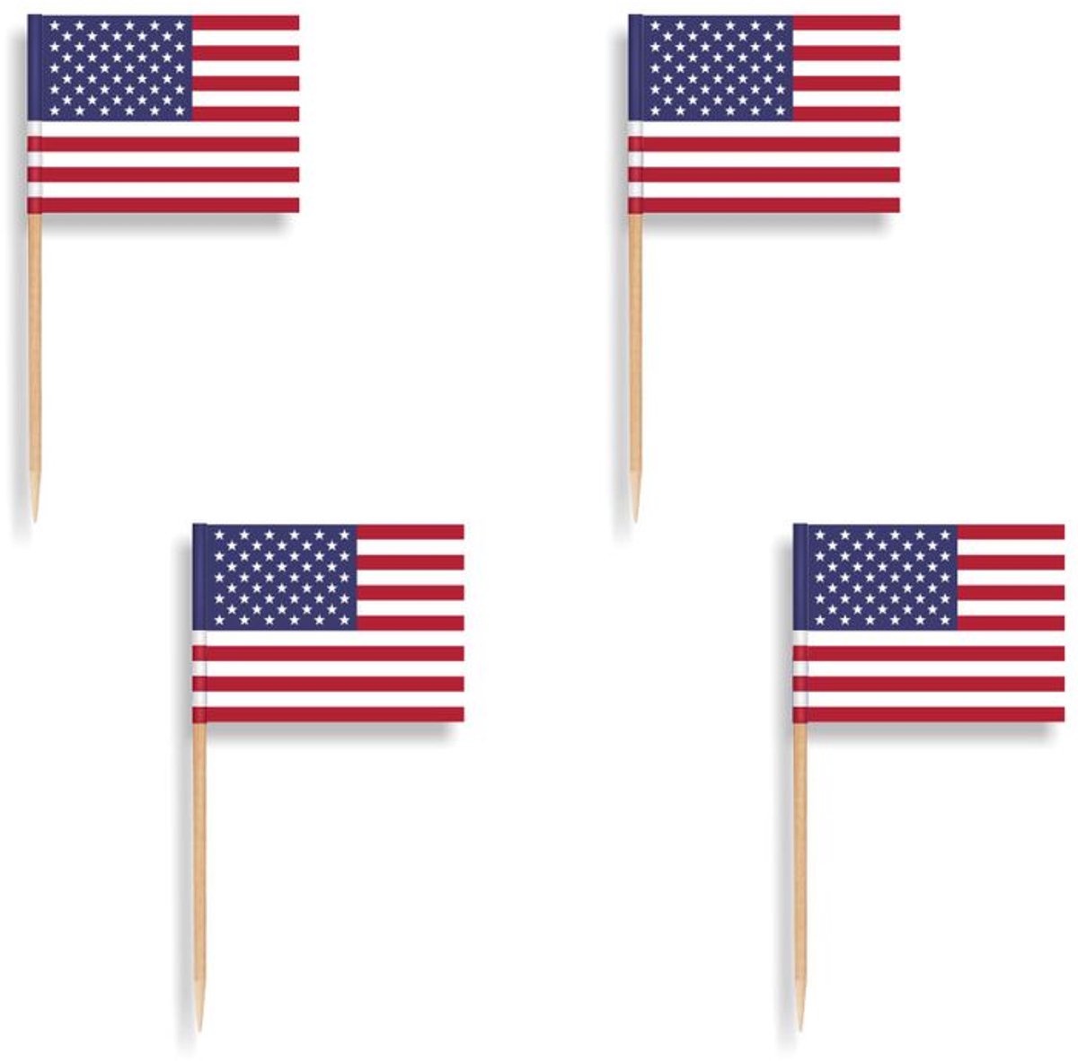 500 Decoprikkers 8 cm Amerika