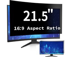 Famanu – Privacy screen filter voor 16:9 monitor – Anti-inkijk - anti-verblinding en blauwlichtfilter – Geschikt voor 21,5 inch beeldschermen