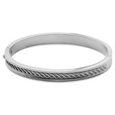 Arie Zilverkleurige Bangle-armband met Touwmotief