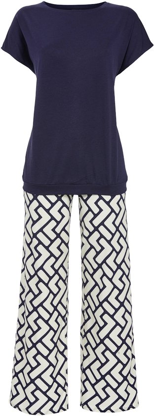 Chique nachtblauwe pyjama Ringella - Blauw - Maat - 40