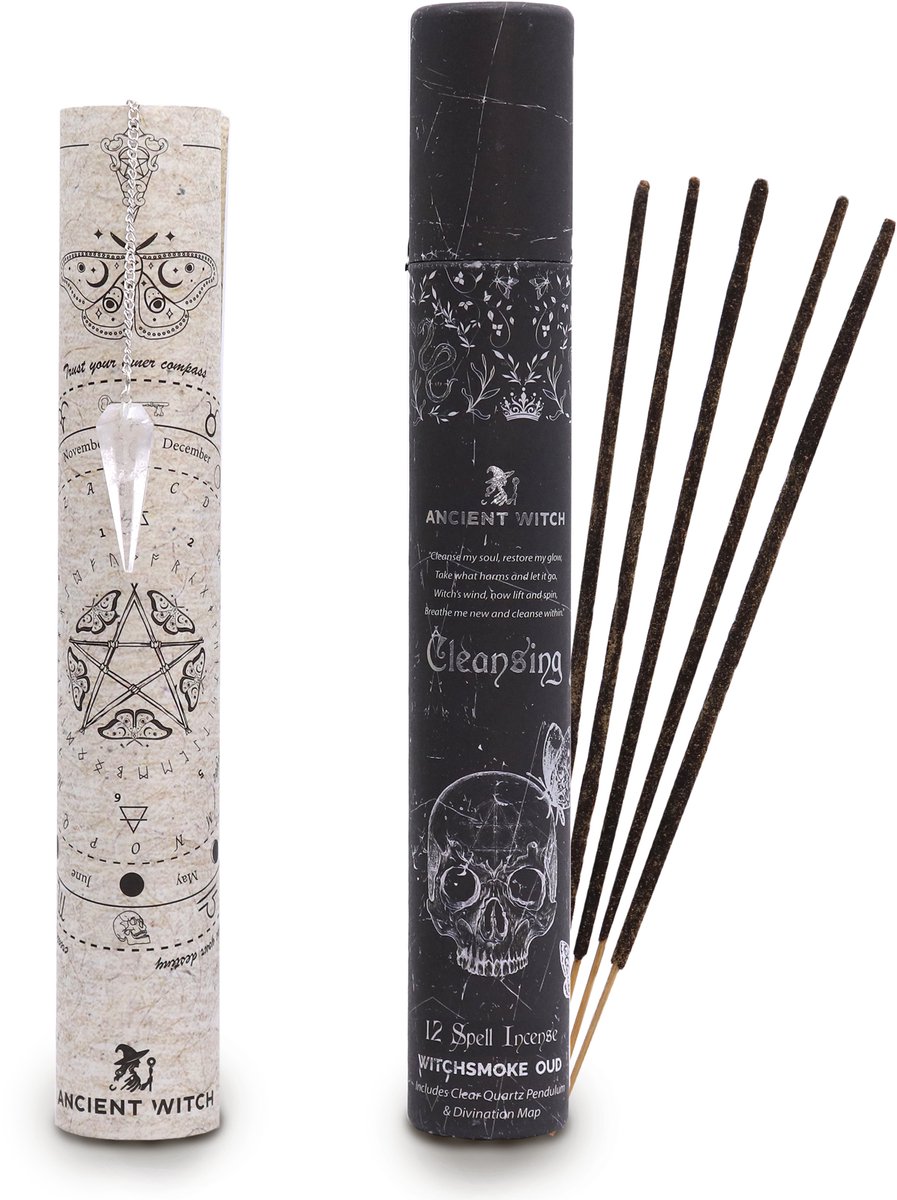Ancient Witch Spell Incense - Cleansing - Rock Crystal Pendulum