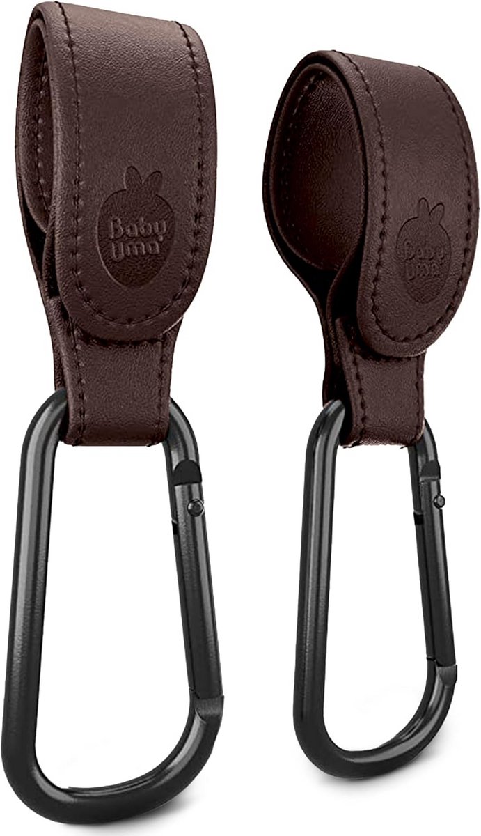 Kinderwagenhaken voor Tassen - Lederlook Clips voor Universele Wandelwagens