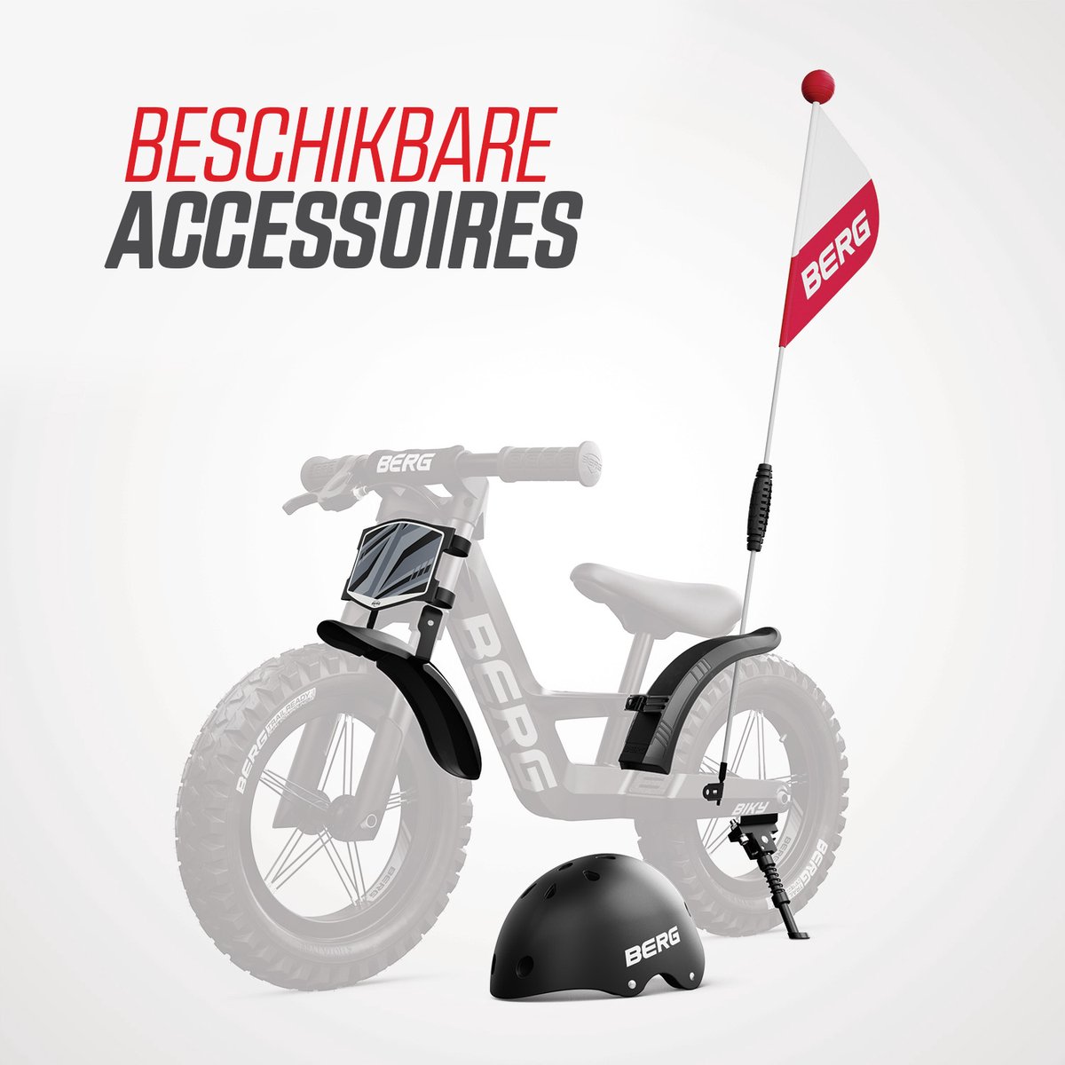 BERG Biky Cross Red Loopfiets - 12 inch - Met handrem thumbnail 5