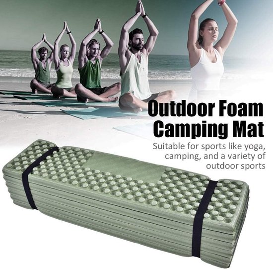 Opvouwbare Slaapmat - Kampeer Matras - Buiten Activiteiten - Waterdicht Schuim - 192 x 56 cm - Legergroen — afbeelding 2