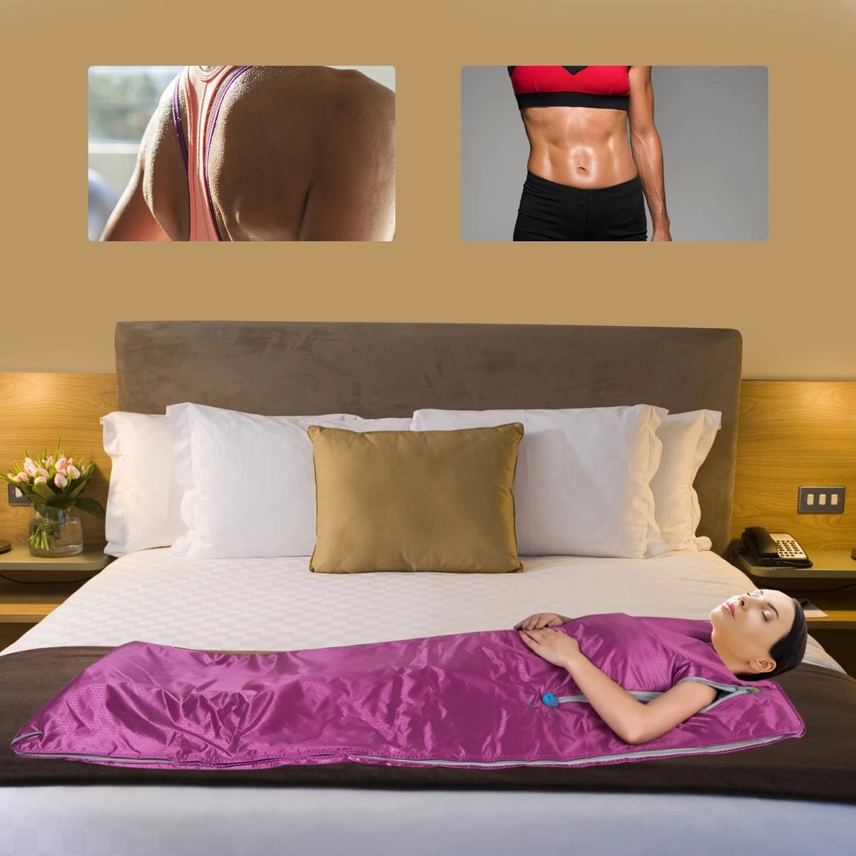Mosh Stories Infrarood Saunadeken – Sauna Deken - Sauna Blanket - Warmtedeken voor Detox & Afvallen - Met Afstandsbediening thumbnail 6