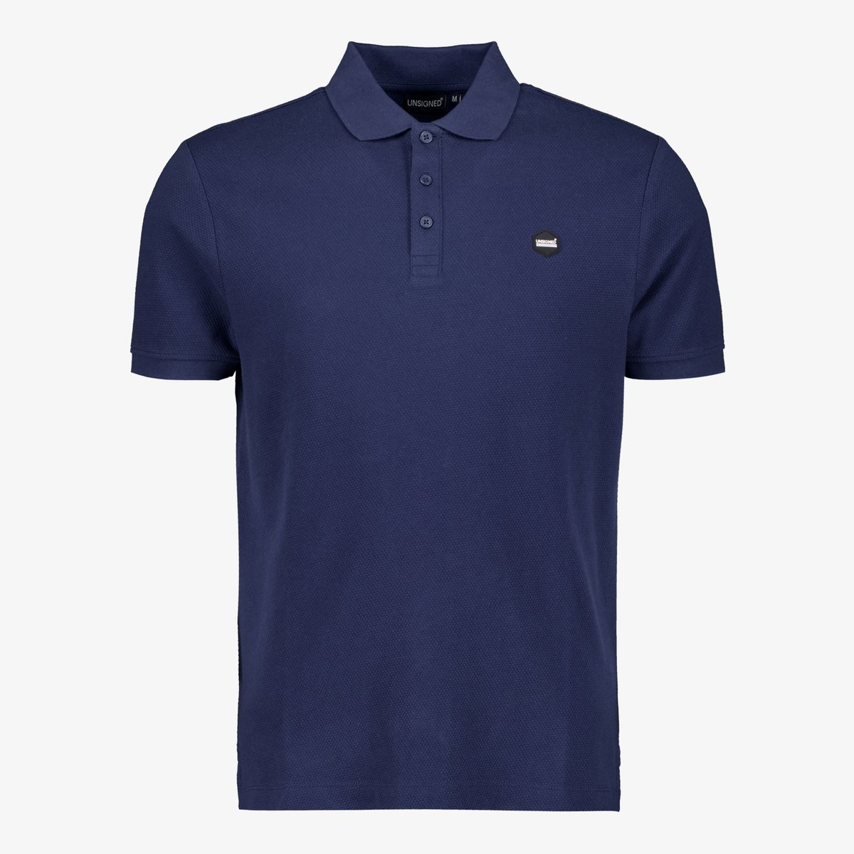 Unsigned heren polo donkerblauw - Maat S