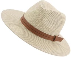 Zomerse Strohoed voor Vrouwen - Vouwbare Zonnekap - UV-bescherming - Grote Schaduw - Floppy Strandhoed - Breed
