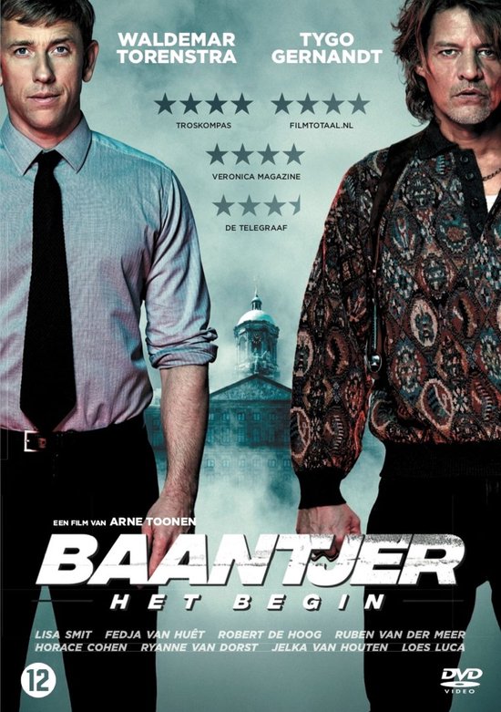 DVD hoes met Waldemar Torenstra en Tygo Gernandt. Text "BAANTJER HET BEGIN". Leeftijdsindicatie 12.
