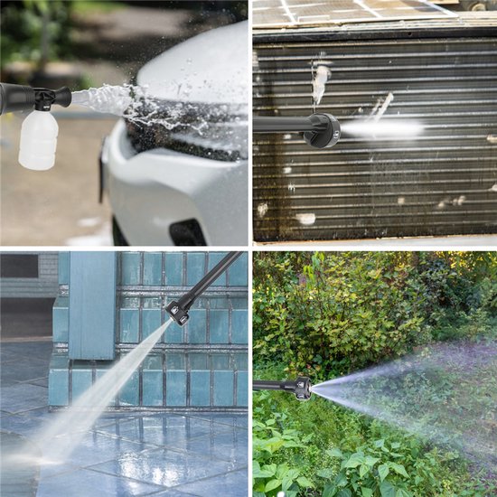 18V Hogedrukwaterpistool - Draadloos - 200Bar - 3500W - Schuimfunctie — afbeelding 5