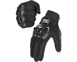 Motorhandschoenen - Volledige vinger touchscreen handschoenen - Geschikt voor motorraces, ATV, bergbeklimmen, jagen, motorcross en andere buitensporten - Zwart - Maat L