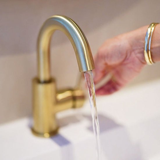 Wiesbaden Caral robinet de lavabo bec haut pivotant laiton brossé PVD