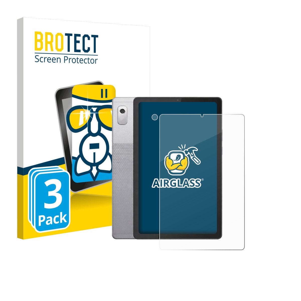 Screenprotector 3 Stuks voor Lenovo Tab M9 (Voor+Camera) Beschermglas transparant