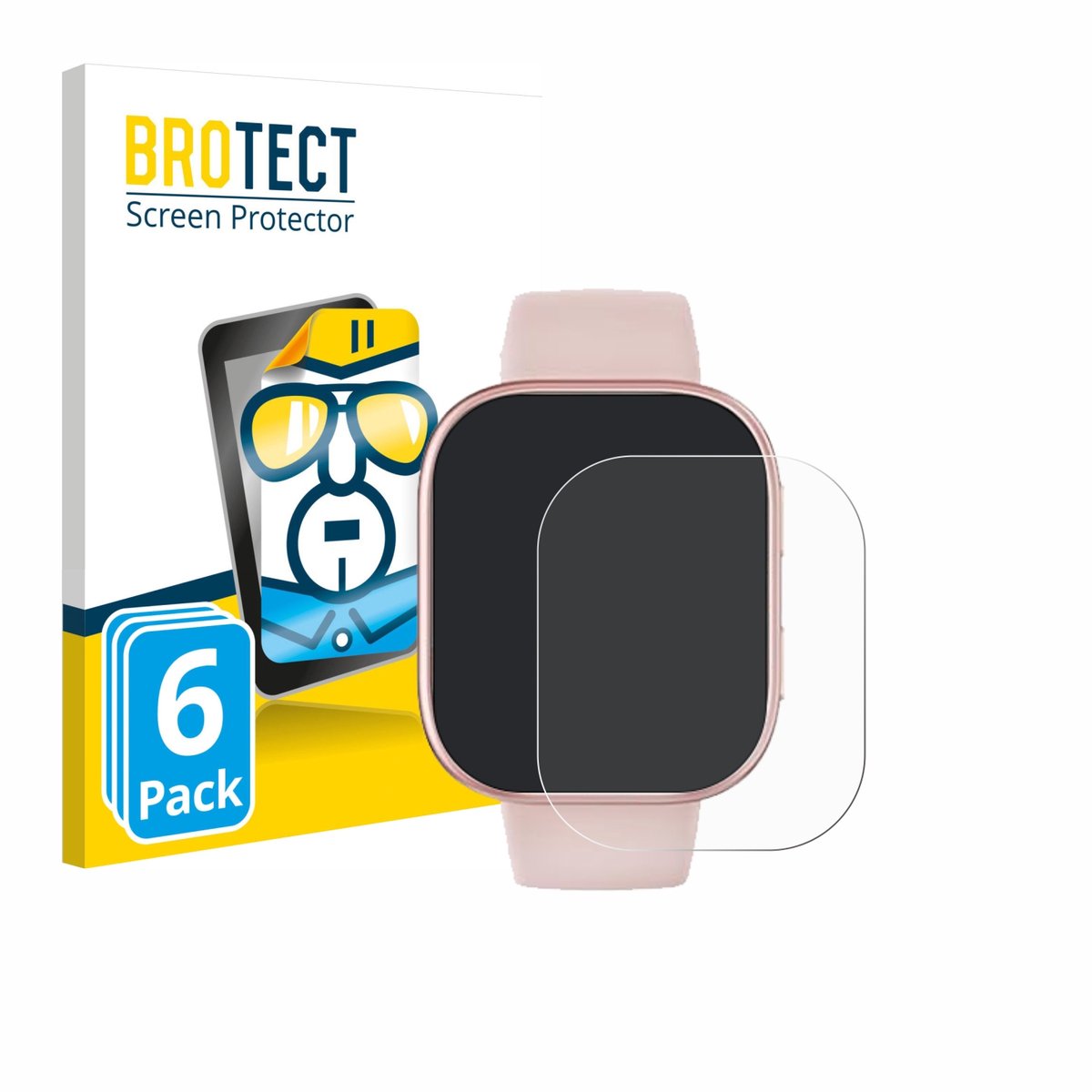 BROTECT - Screenprotector voor Mingtawn T8 1.83" - Folie Beschermfolie transparant 6 Stuks