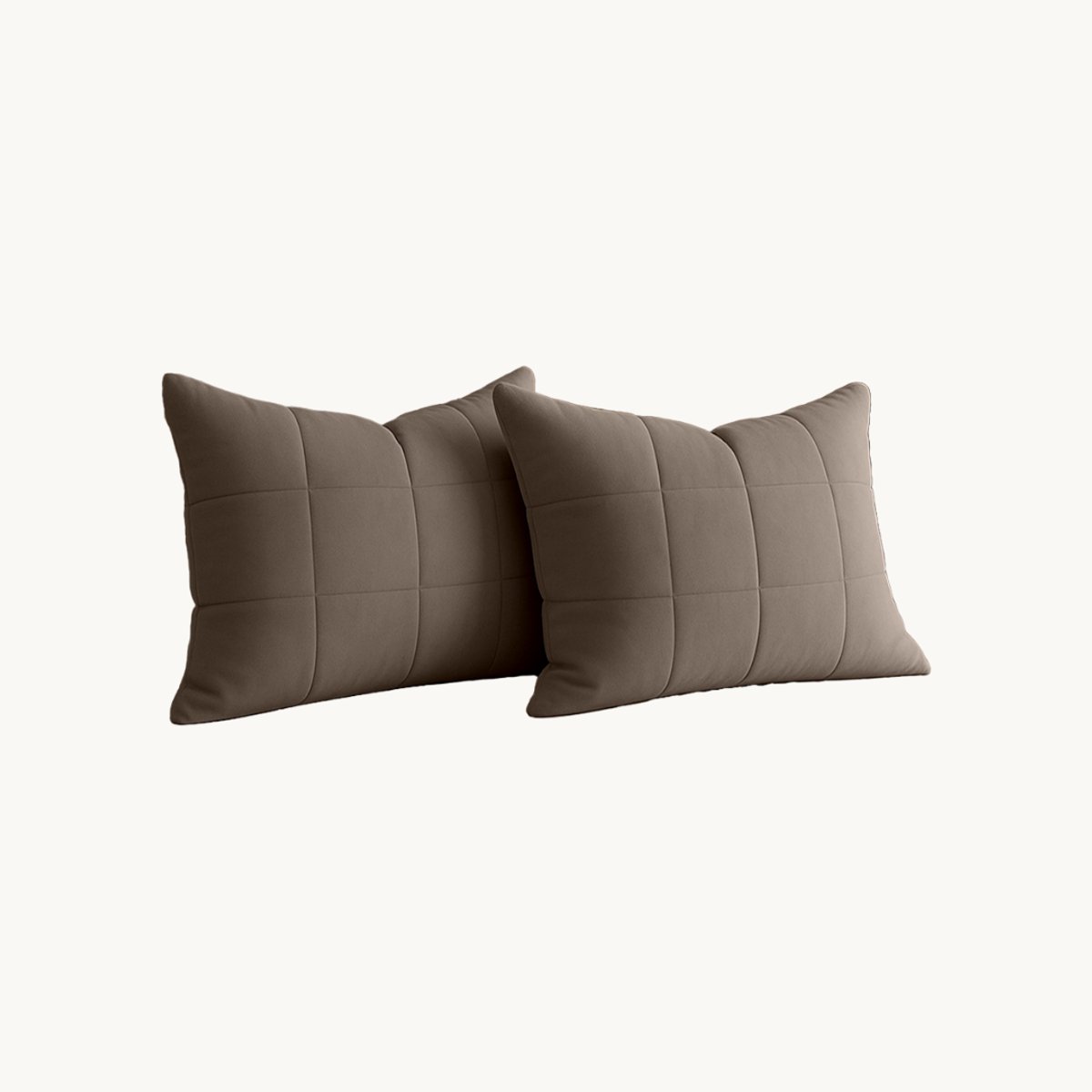 Y-NOT Kussenslopen Set - Vol & Gevoerd Mat Satijn Taupe - 60x70 cm - 2-pack - Zachte Kussenhoezen voor Comfortabele Nachtrust