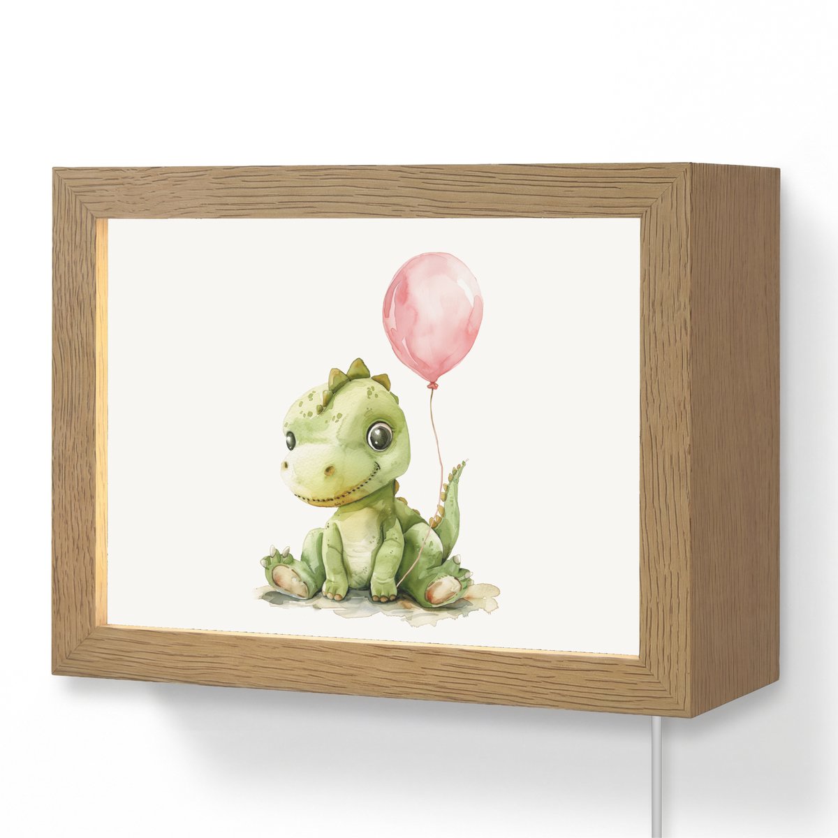 Wandlamp 20x15 cm - Oplaadbaar - Draak - Baby dier - Roze ballon - Wandlampen binnen woonkamer - Slaapkamer lamp met kabel - Decoratieve nachtlamp - Vloerlamp snoer