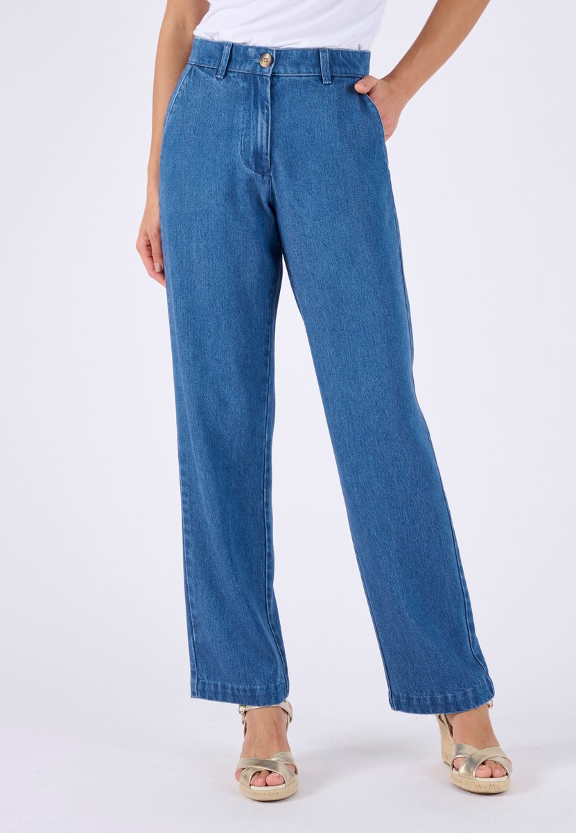 Damart - Broek vezelmix Lyocell Tencel(TM) - Dames - Blauw - 42