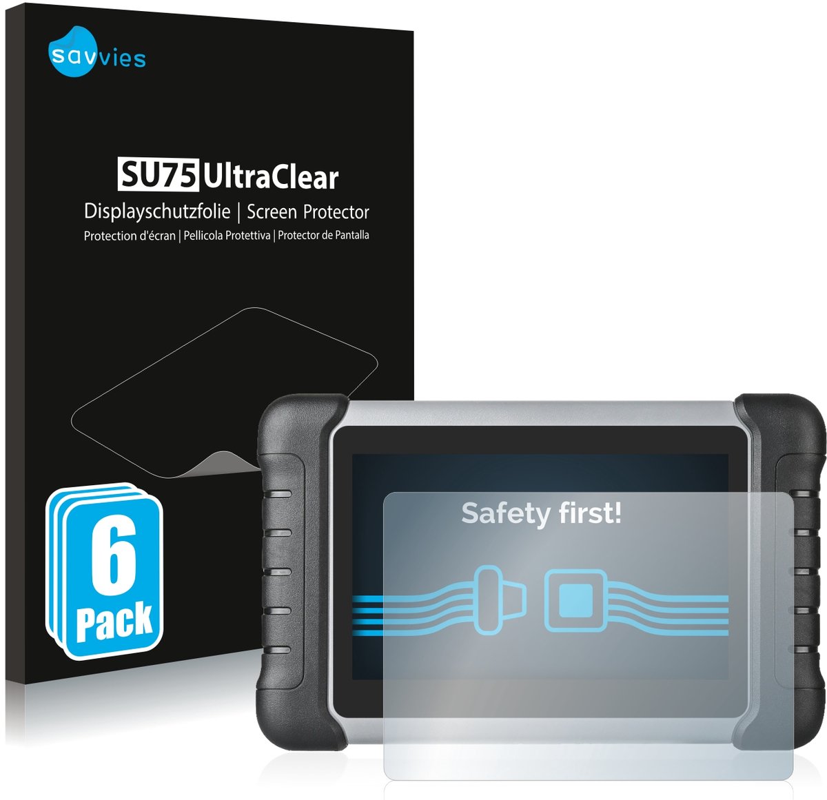 Savvies - Screenprotector Voor Autel MaxiCOM MK808/ Pro MP808TS - Folie Beschermfolie Transparant 6 Stuks