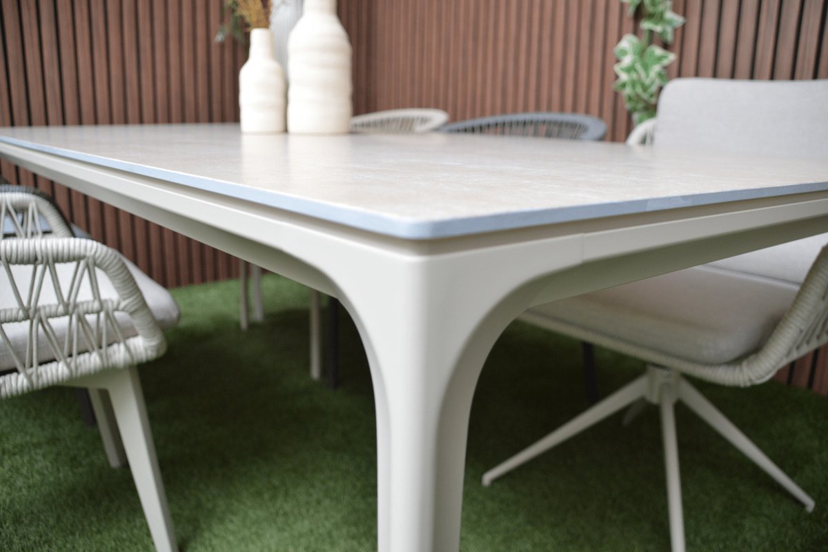 Hartman Kyra dining tuintafel 180x90 cm - Latte
