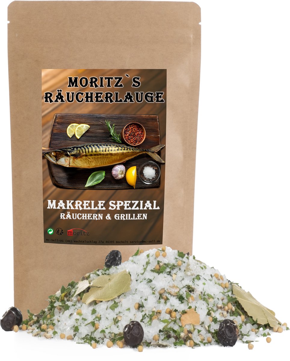 Rookzout makreel 600g pekelmix kruiden voor roken vis BBQ
