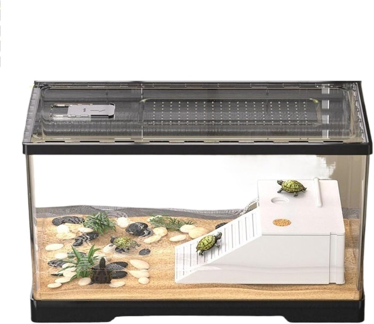 Reptielen Terrarium - Huisdier Habitat - Veilig Verblijf - Geïntegreerd Filtersysteem - 305 cm - Zwart