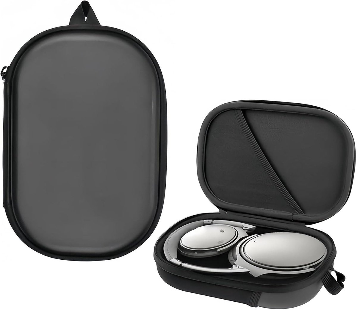 Koptelefoon Case - Harde Beschermhoes - Hardcase voor QC15/QC35/QC25/QC45/QC45SE/QC SE - Voor de meeste merken/Bluetooth/HIFI/bedrade hoofdtelefoon/Gaming - Draagtas voor Draadloze Noise-Canceling Koptelefoon met Kabelopslag - 21.5x14.5x4.5cm